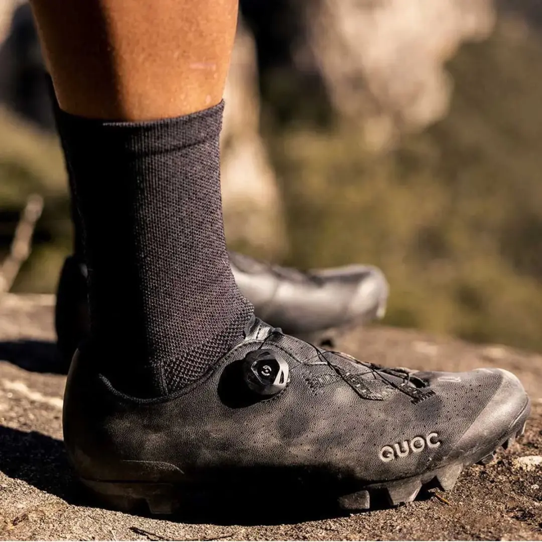 QUOC Extra Fine Merino Tech Wool Sokken - Charcoal - M - afbeelding 3 van 4