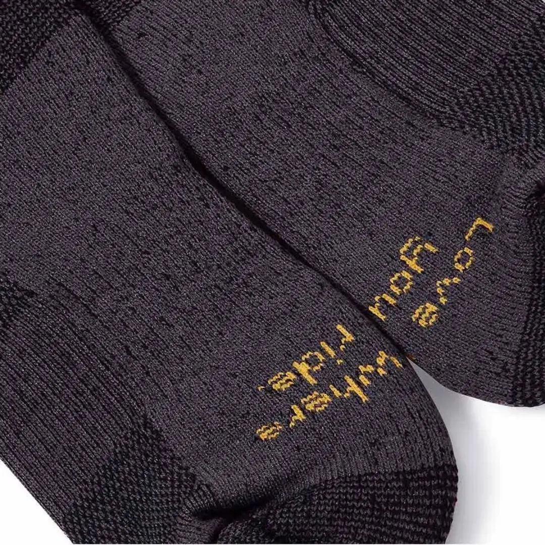 QUOC Extra Fine Merino Tech Wool Sokken - Charcoal - M - afbeelding 2 van 4