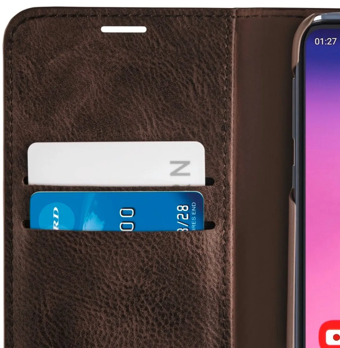 Hama Prime Line Booklet Gentle Brown voor Samsung Galaxy S10e - 2 Stuks - afbeelding 2 van 6
