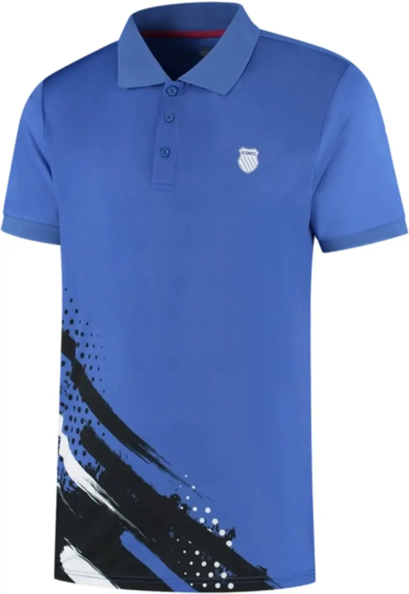 K-Swiss Polo Hypercourt Print Polo Stripe Heren