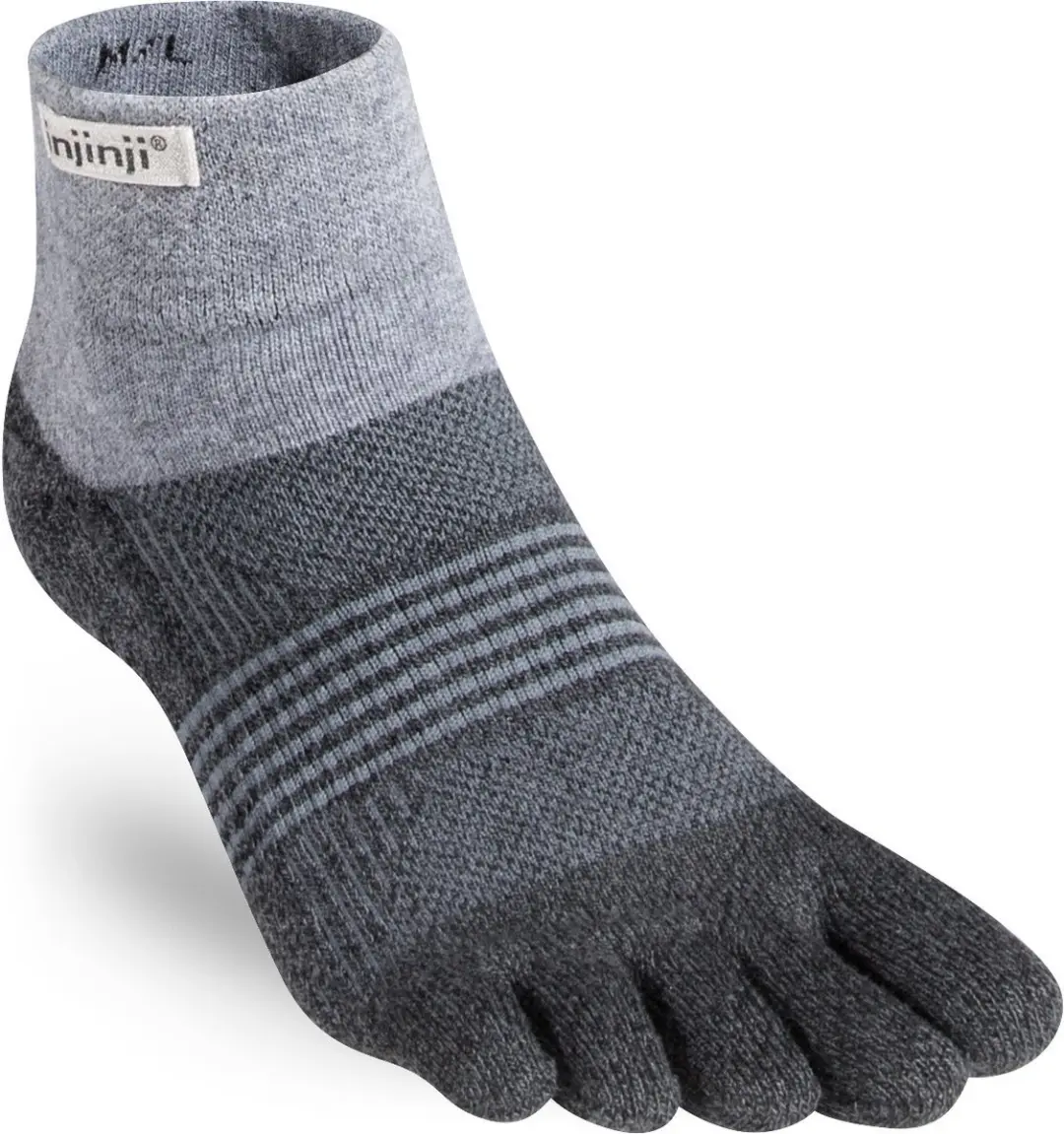 Injinji Trail Midweight Mini-Crew Dames - Granite