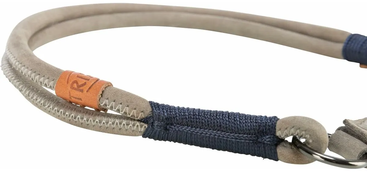 Trixie Nordic Halsband Half-Slip Leer - Grijs 35x0,5cm - afbeelding 4 van 5