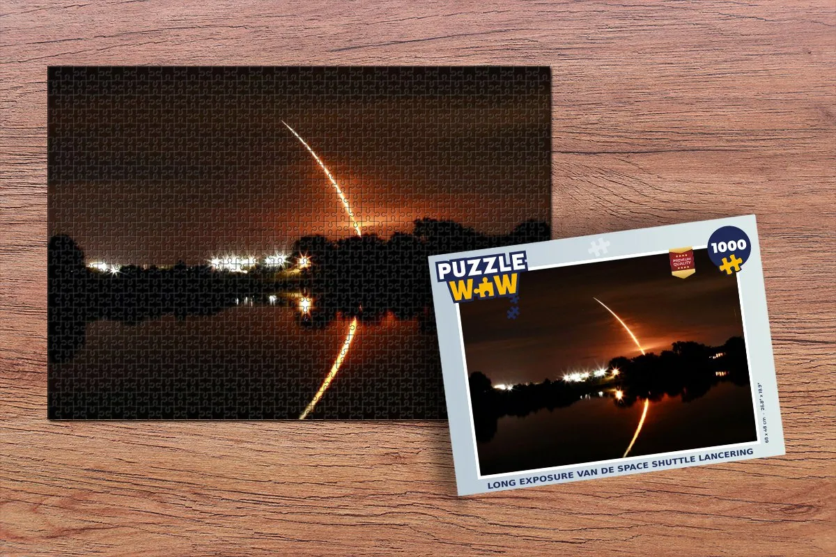 PuzzleWow Space Shuttle Lancering Legpuzzel 1000 Stuks - Multicolor