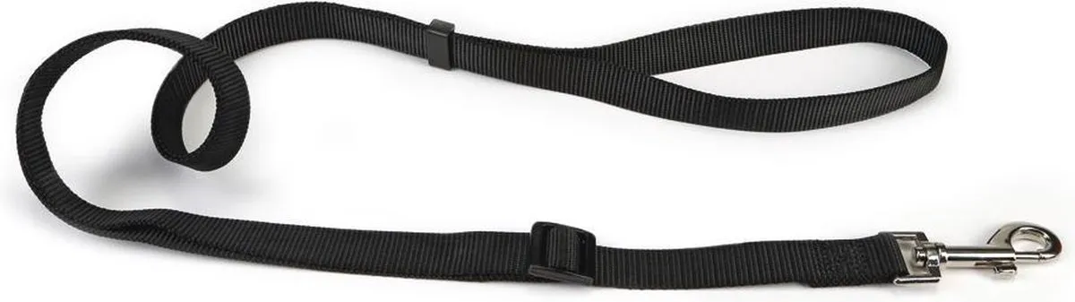 Beeztees Hondenriem Nylon 120-180cm x 10mm - Zwart