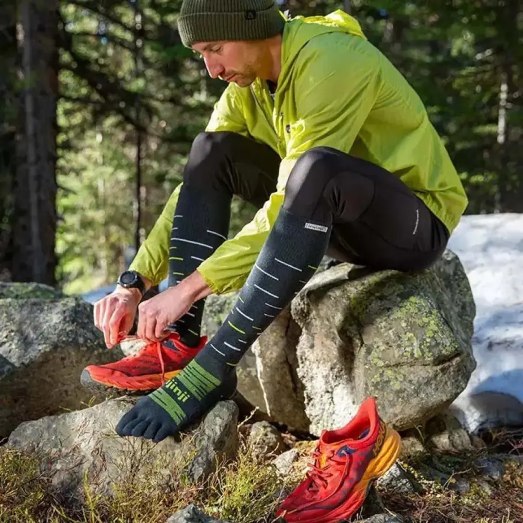 Injinji Snow OTC Hardloopsokken - Zwart/Groen - 37-40 - afbeelding 5 van 6