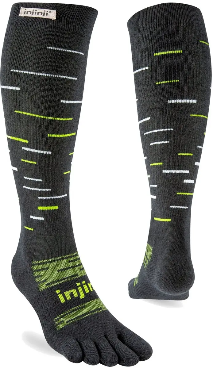 Injinji Snow OTC Hardloopsokken - Zwart/Groen - 37-40 - afbeelding 4 van 6