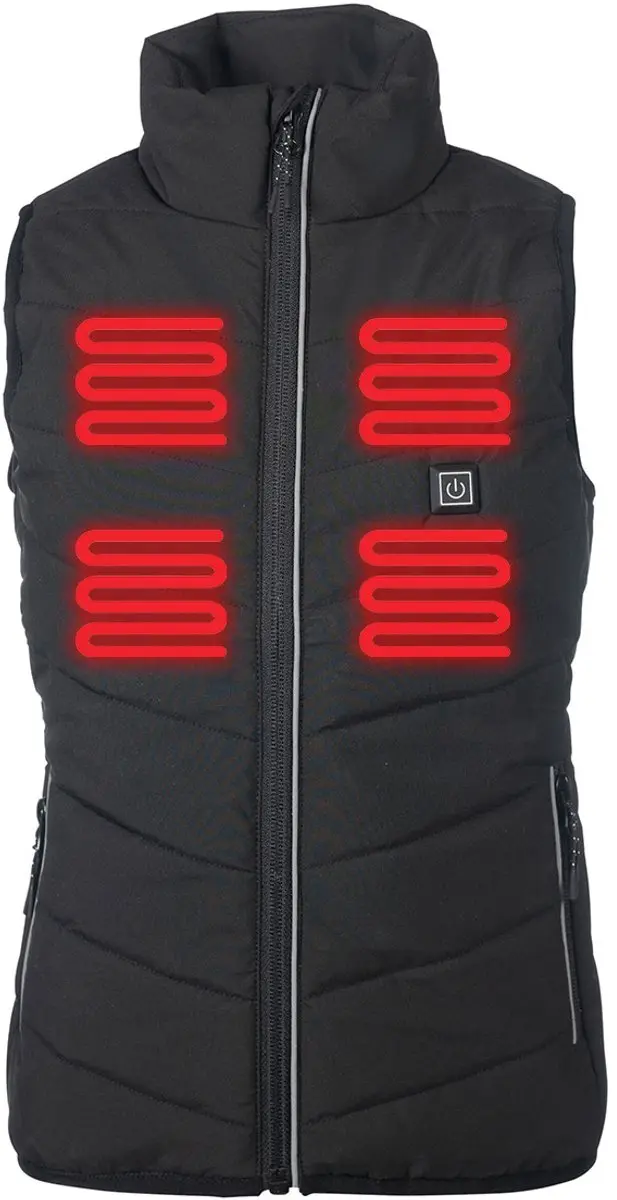 Hkm Bodywarmer Hkm Cuddle Style Heating Kids Zwart