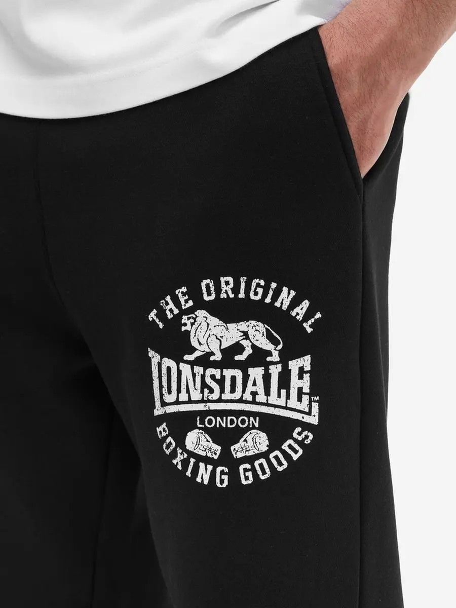 Lonsdale Hauxley Joggingbroek - Black/White - afbeelding 6 van 6