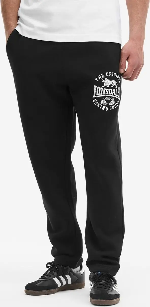 Lonsdale Hauxley Joggingbroek - Black/White - afbeelding 2 van 6