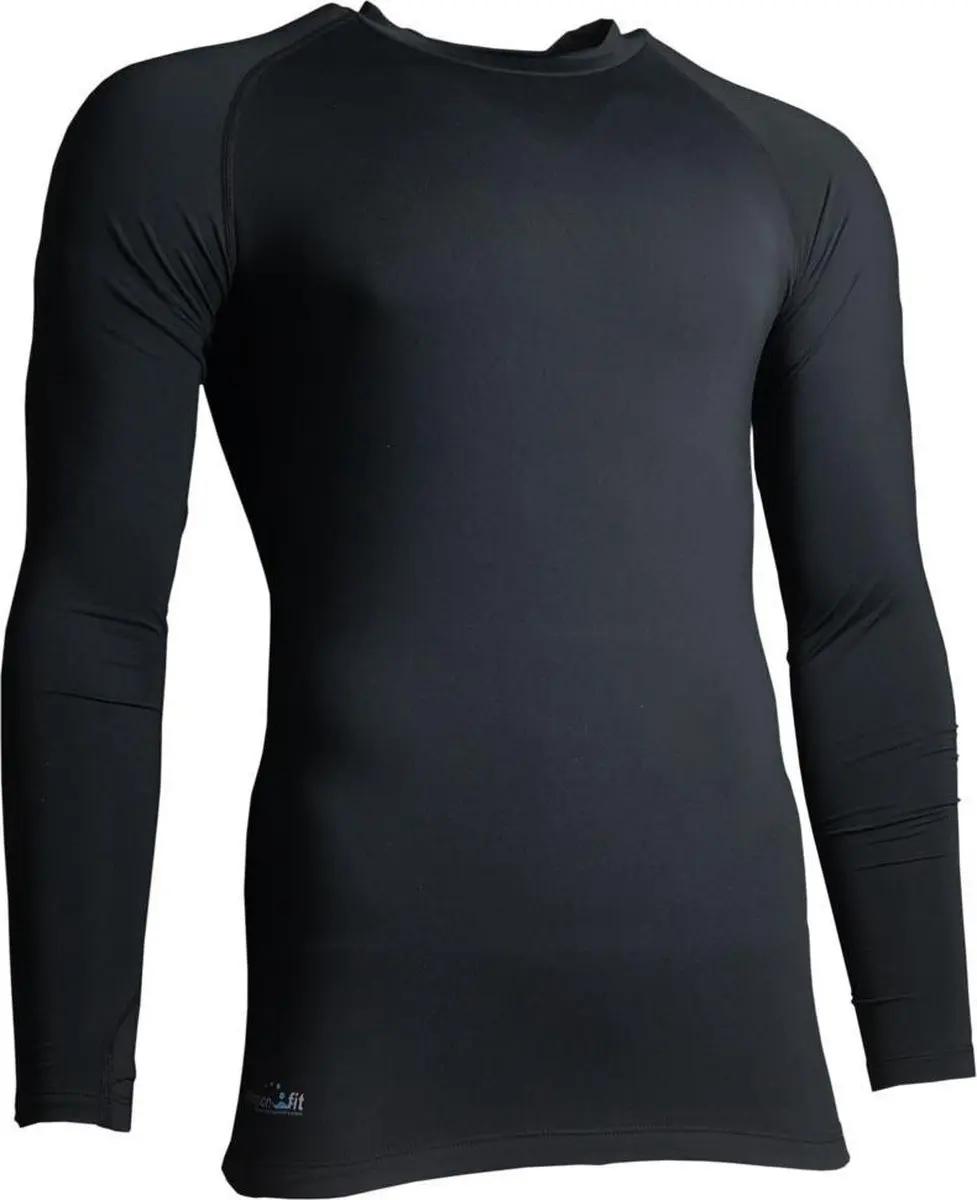 Precision Training Thermoshirt Basislaag Junior Polyester Zwart Maat S