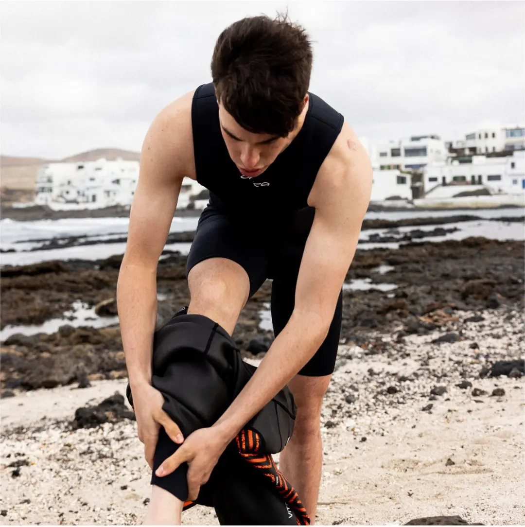 Orca Thermal Base Heren Trisuit Mouwloos - Zwart - afbeelding 5 van 6