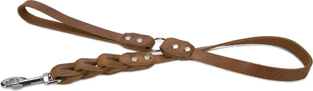 Beeztees Leren Looplijn Connex Cognac 100cm x 18mm