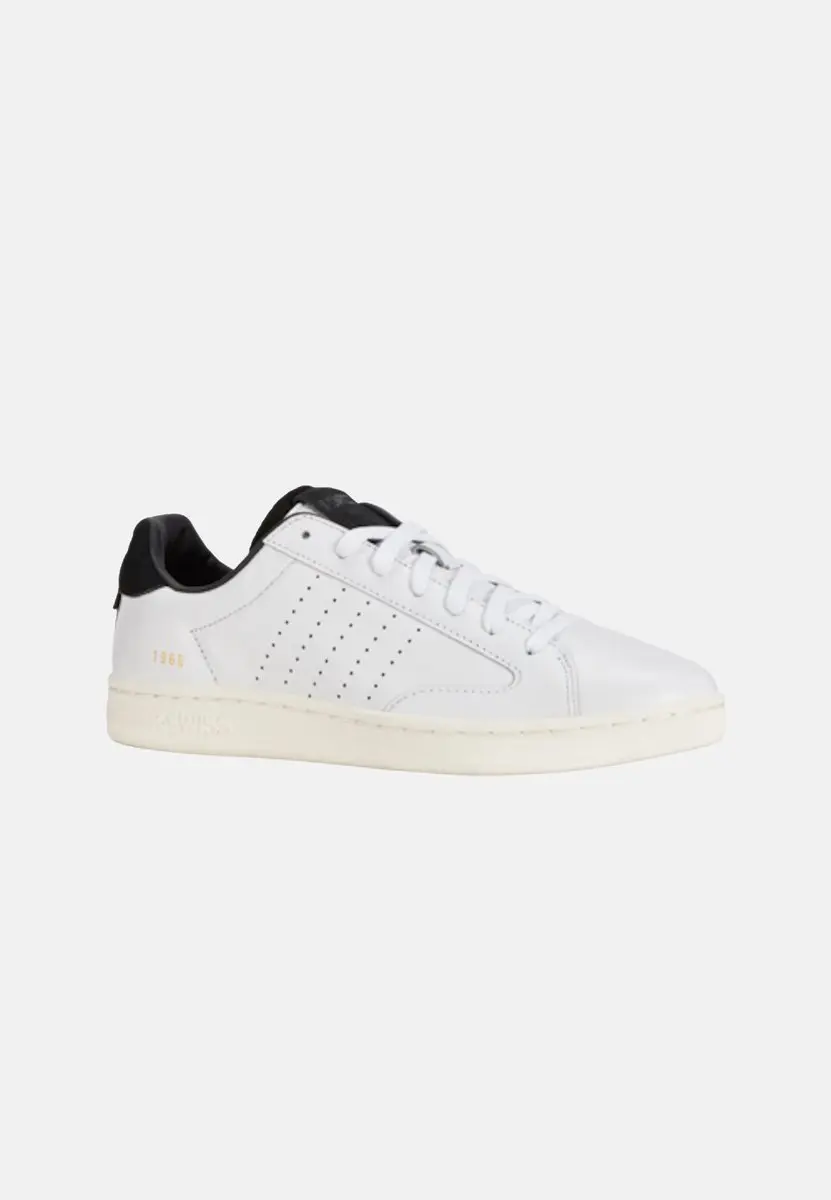 K-Swiss Lozan Klub Leren Sportschoenen - Wit/Zwart - afbeelding 3 van 6