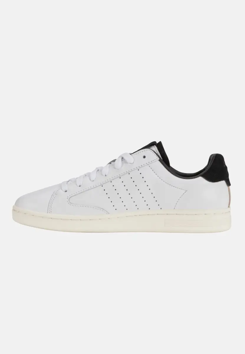 K-Swiss Lozan Klub Leren Sportschoenen - Wit/Zwart - afbeelding 2 van 6