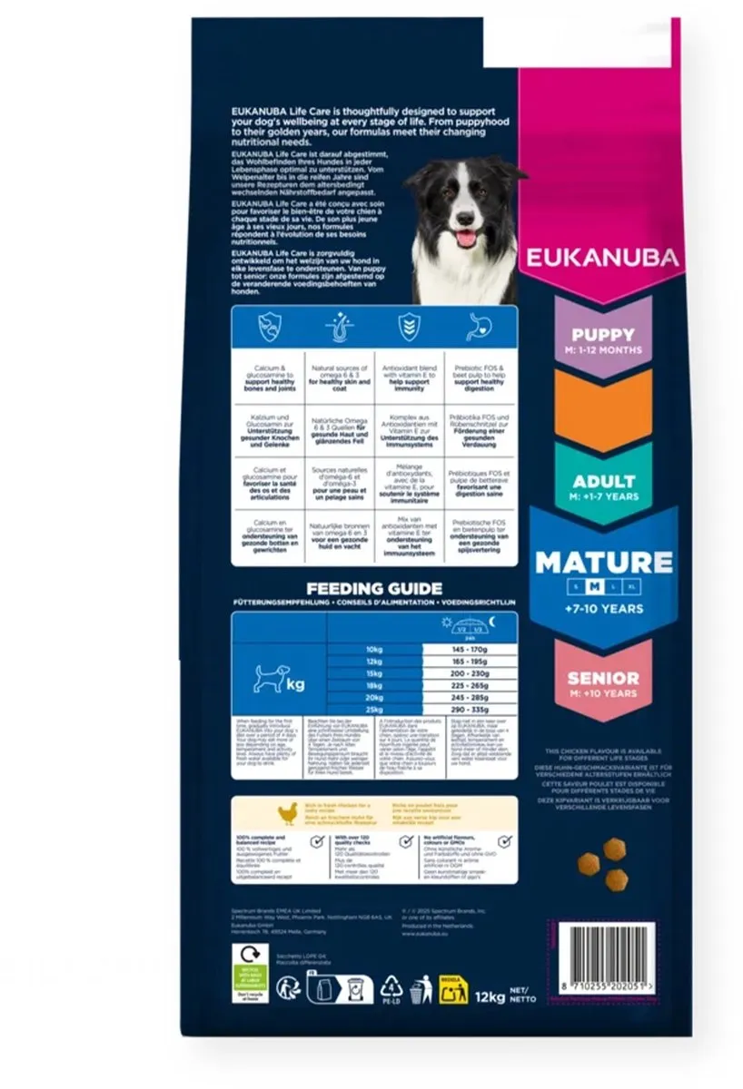 Eukanuba Mature Medium Breed Hondenbrokken 12kg