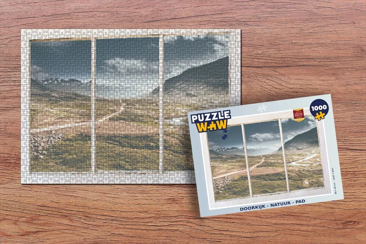 PuzzleWow Natuur Pad Legpuzzel 1000 Stuks - Multicolor