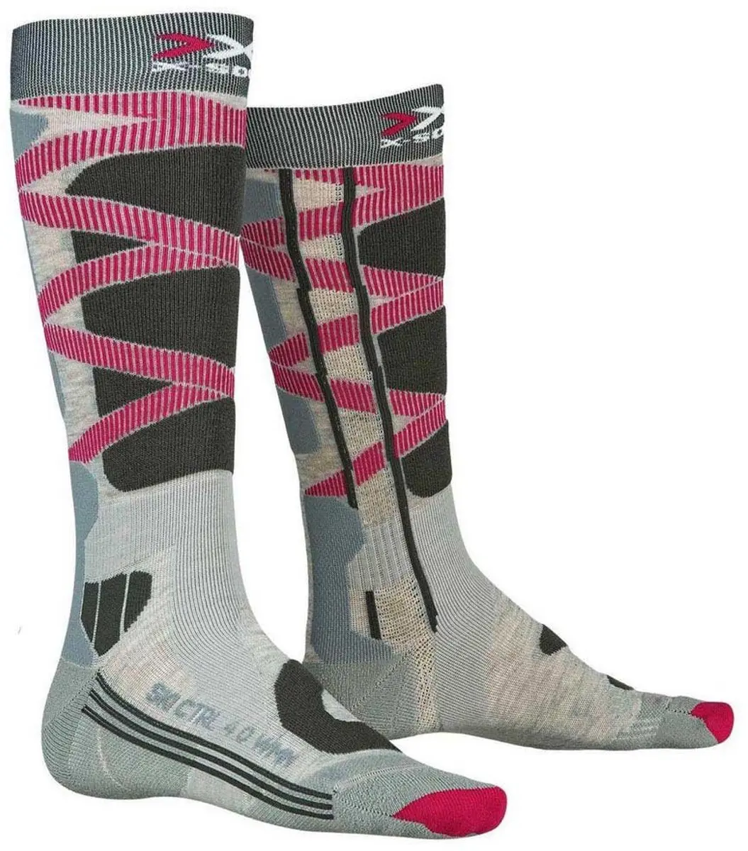 X-Socks Ski Control 4.0 W skisokken grijs/paars dames