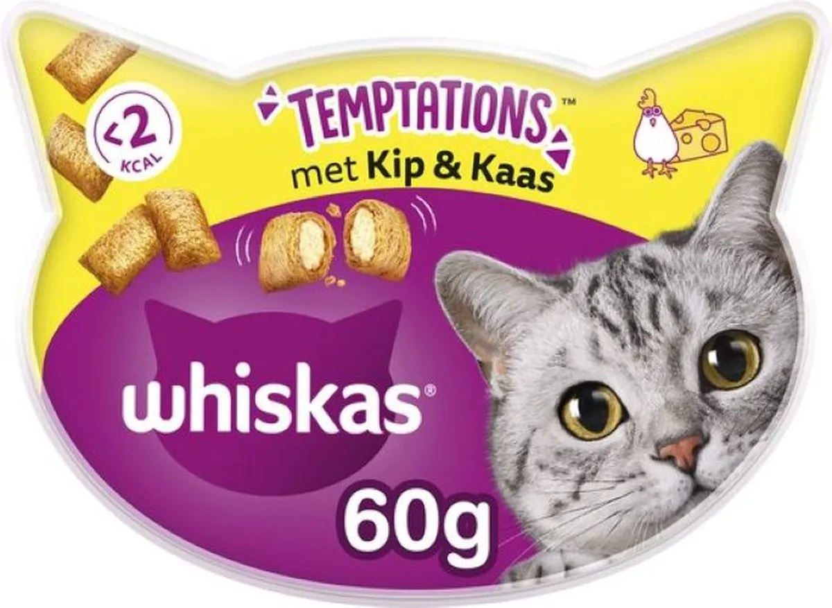 Whiskas Temptations Kip & Kaas Snacks