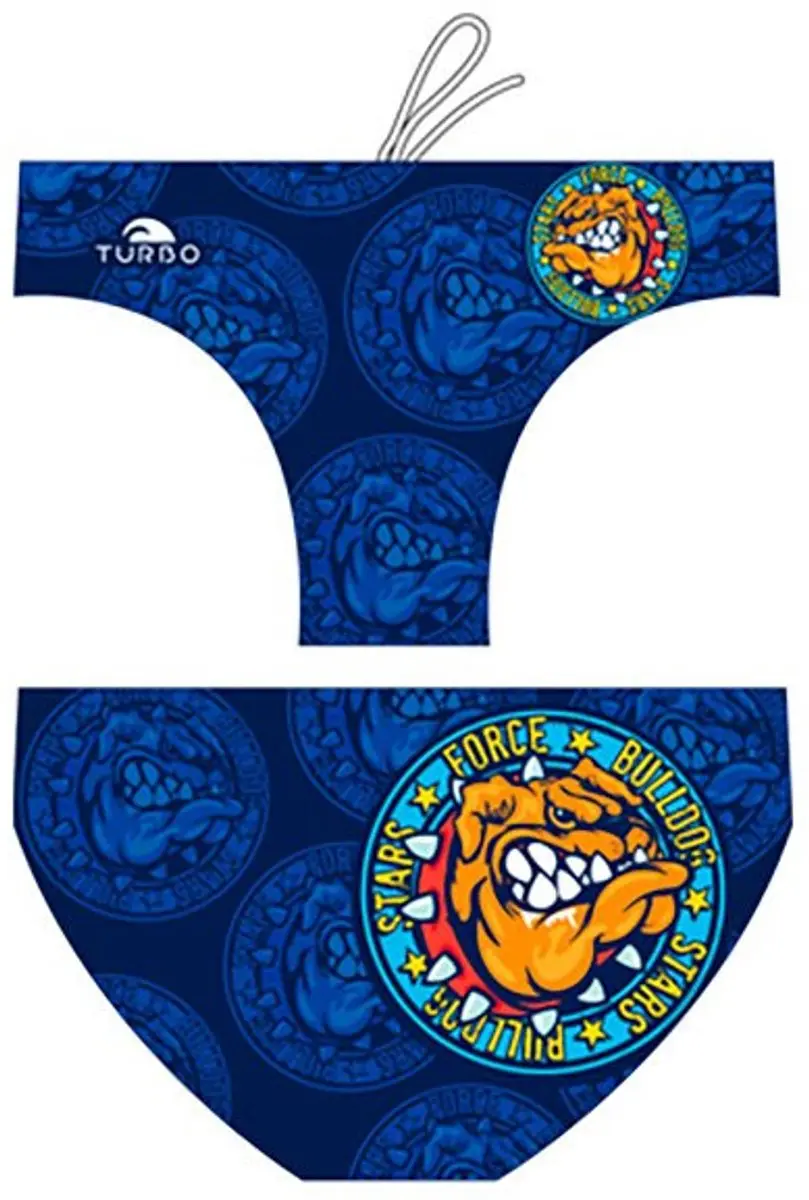 Turbo Happy Bulldog Force Zwemslip Blauw 7-8 Years Jongen