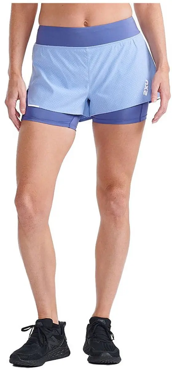 2xu Aero 4´´ 2-in-1 Korte Broek Blauw XS Vrouw