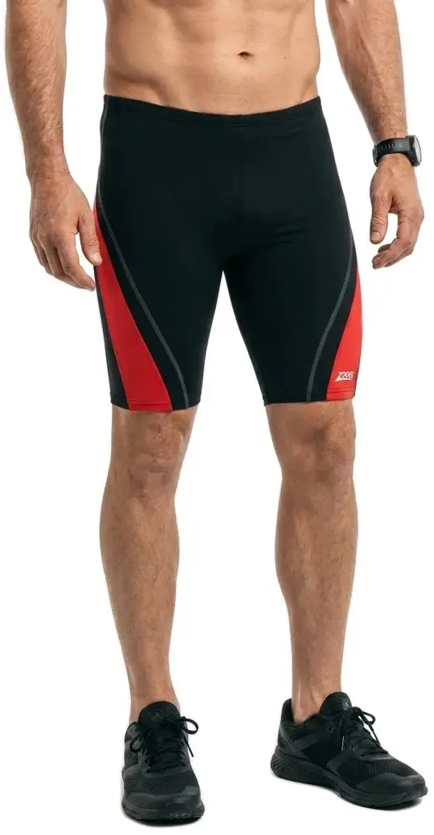 Zoggs Eaton Mid Jammer - Zwart/Rood - afbeelding 5 van 6