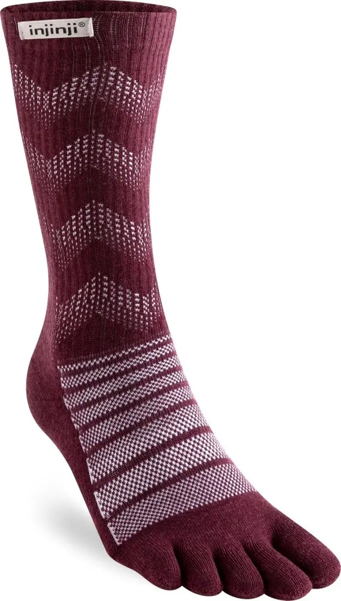 INJINJI | Outdoor Midweight Crew Wool Garnet (Maat - L) | Teensokken