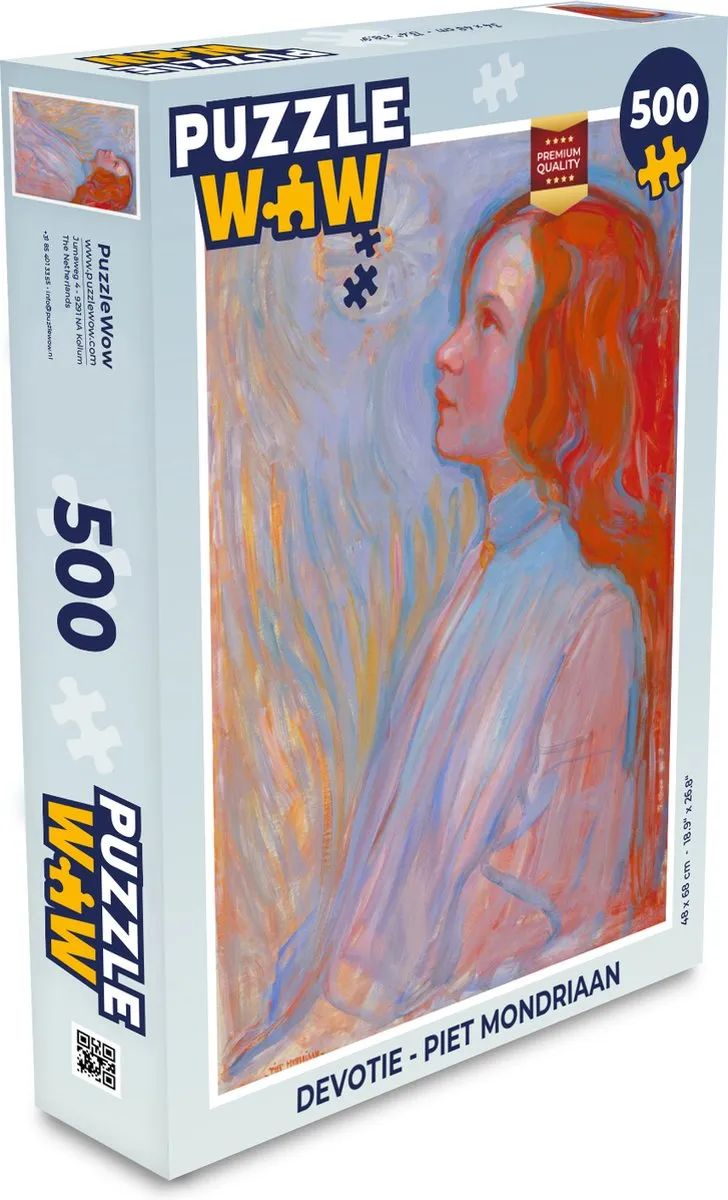 PuzzleWow Piet Mondriaan Puzzel 500 Stuks