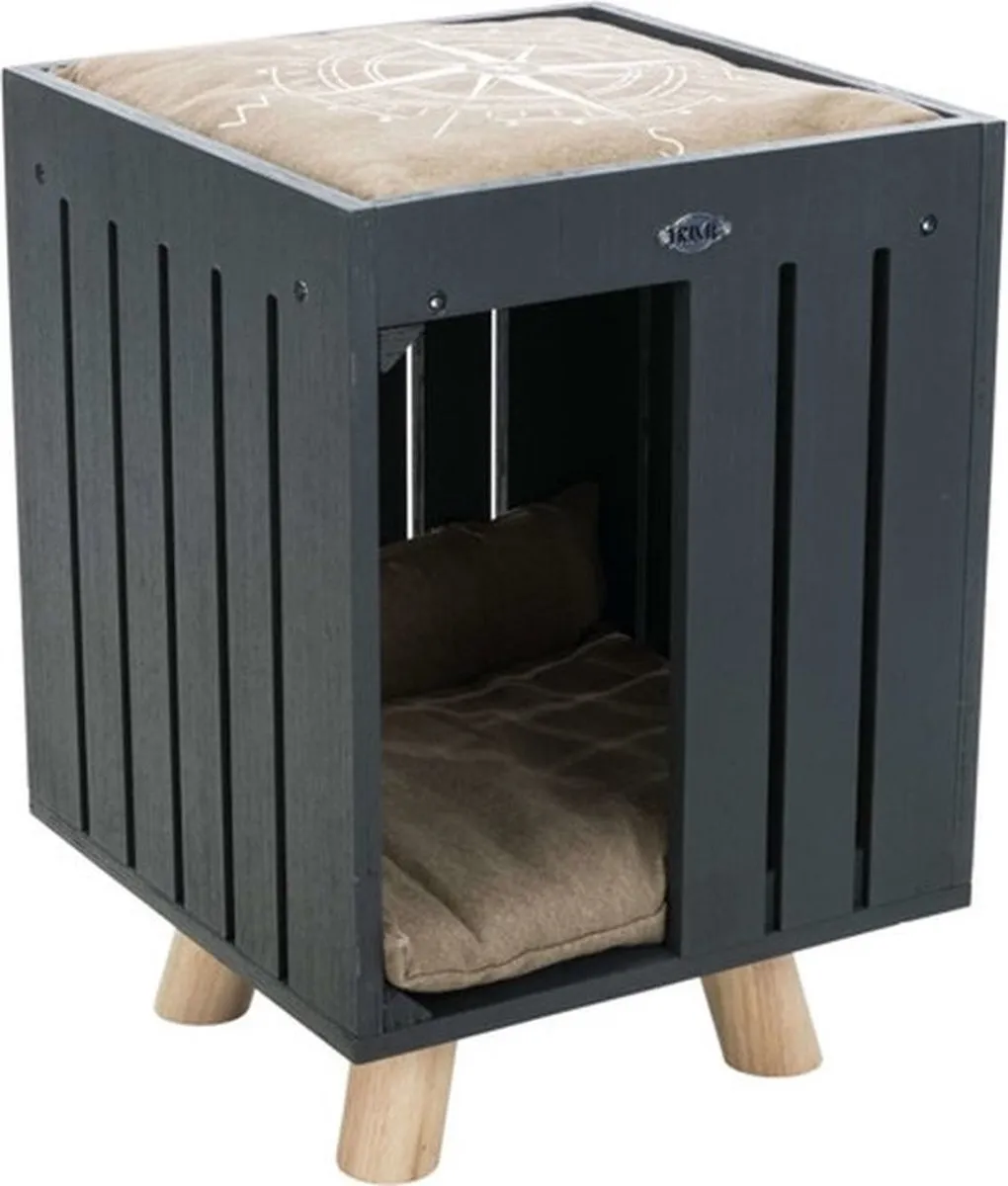 Trixie Be Nordic Kattenhuis Alva Antraciet/Zand - 36x36x51cm