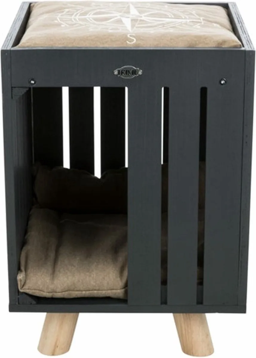 Trixie Be Nordic Kattenhuis Alva Antraciet/Zand - 36x36x51cm