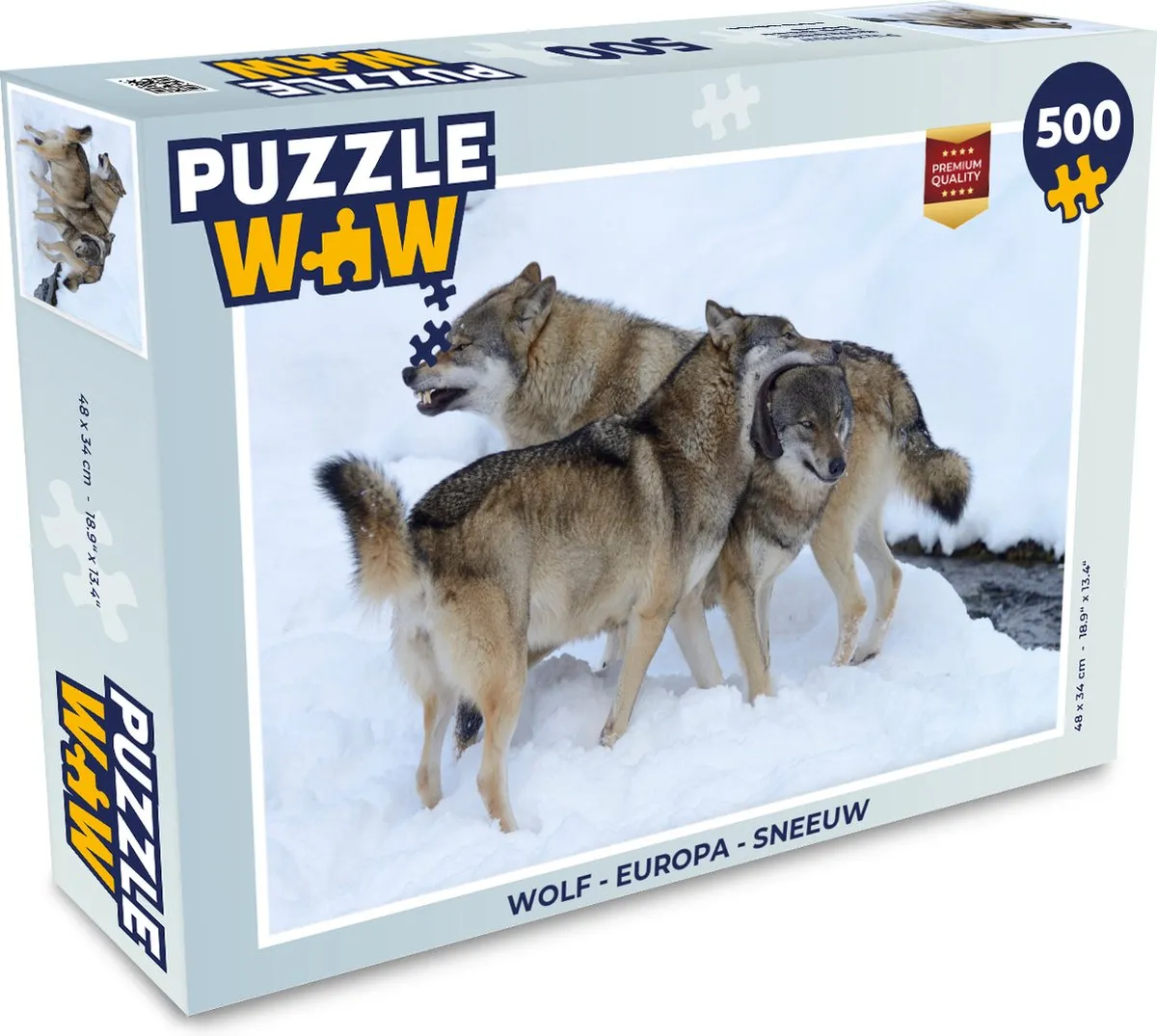 PuzzleWow Europa Sneeuw Legpuzzel 500 Stuks