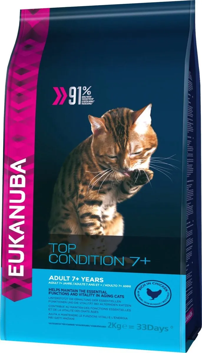 Eukanuba Kat Top Condition 7+ Senior Kip - 2 kg
