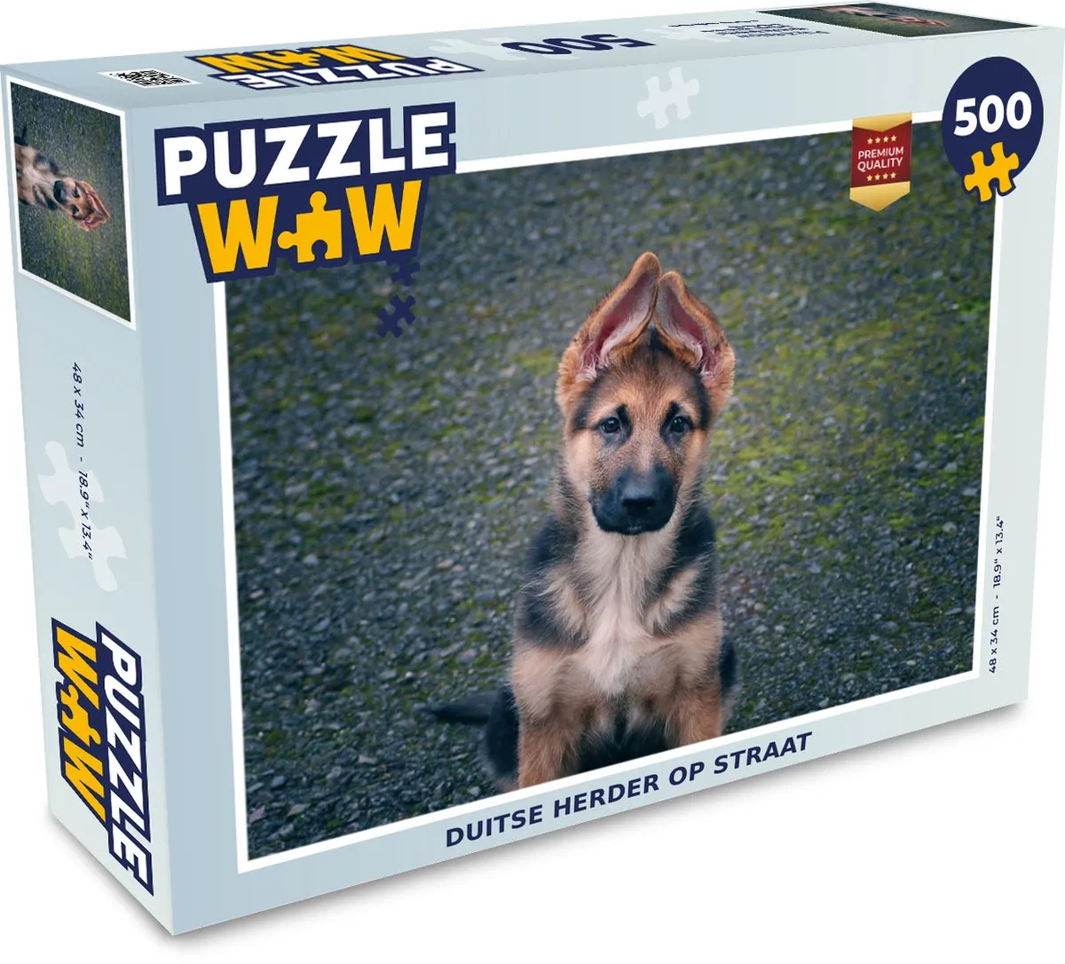 PuzzleWow Duitse Herder Op Straat Legpuzzel 500 Stuks