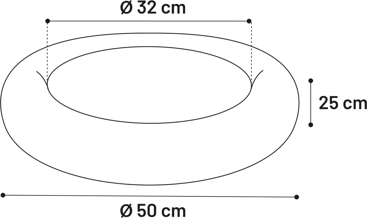 Flamingo Hondenmand Donut Rond - 50cm Lichtgrijs