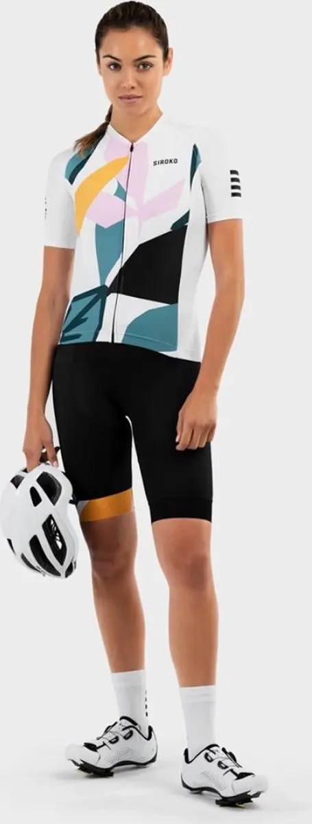 Siroko M2 Pinerolo Fietsshirt Dames - Wit/Groen/Roze - afbeelding 4 van 6