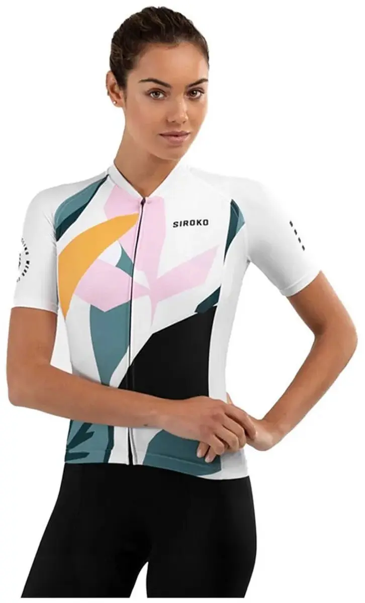 Siroko M2 Pinerolo Fietsshirt Dames - Wit/Groen/Roze - afbeelding 6 van 6