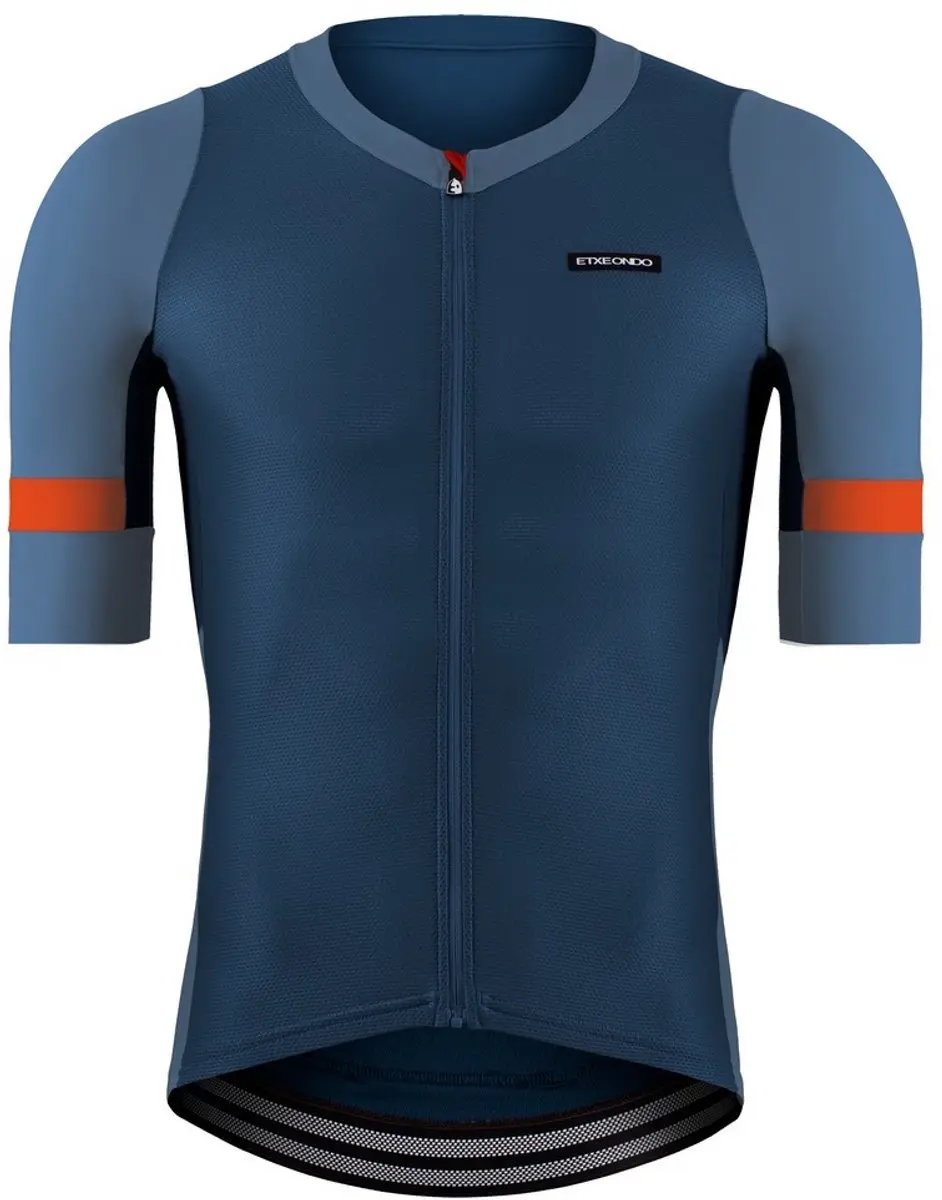 Etxeondo Mendi Korte Mouw Wielertrui Blauw M Man