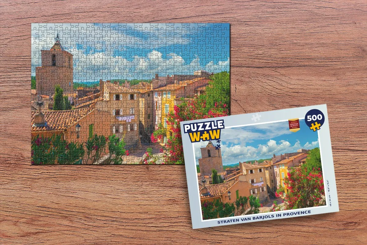 PuzzleWow Straten van Barjols Legpuzzel 500 Stuks - Multicolor