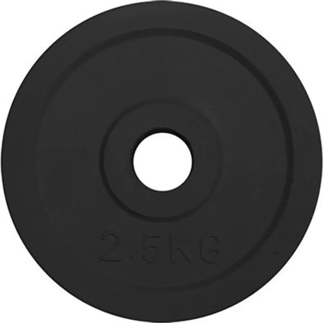 Softee Rubber Coated 2.5kg Gewichts Schijf Zwart 2.5 kg