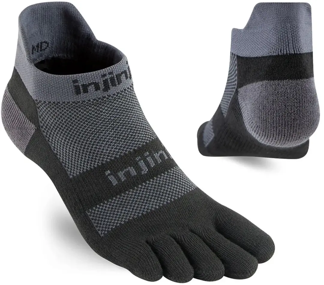 Injinji Run Midweight No-Show Teensokken - Zwart - afbeelding 6 van 6
