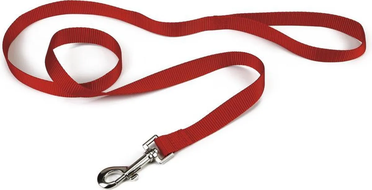 Beeztees Hondenriem Nylon Rood 100cm x 10mm