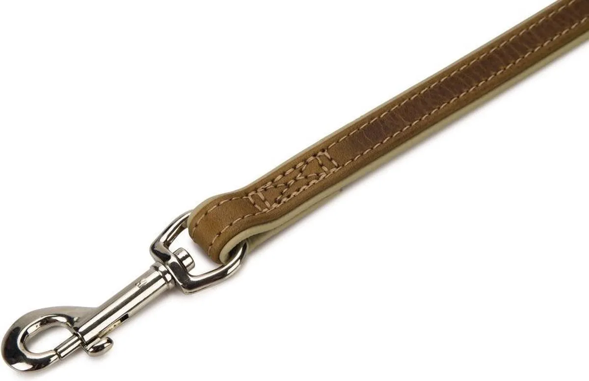 Beeztees Leren Looplijn Comfort 100cm x 18mm - Bruin