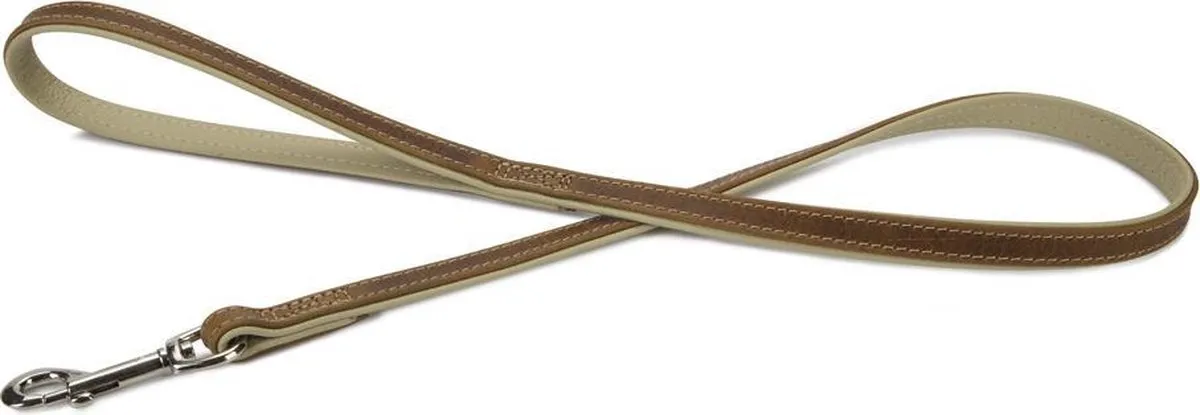 Beeztees Leren Looplijn Comfort 100cm x 18mm - Bruin