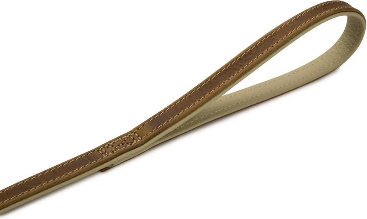Beeztees Leren Looplijn Comfort 100cm x 18mm - Bruin
