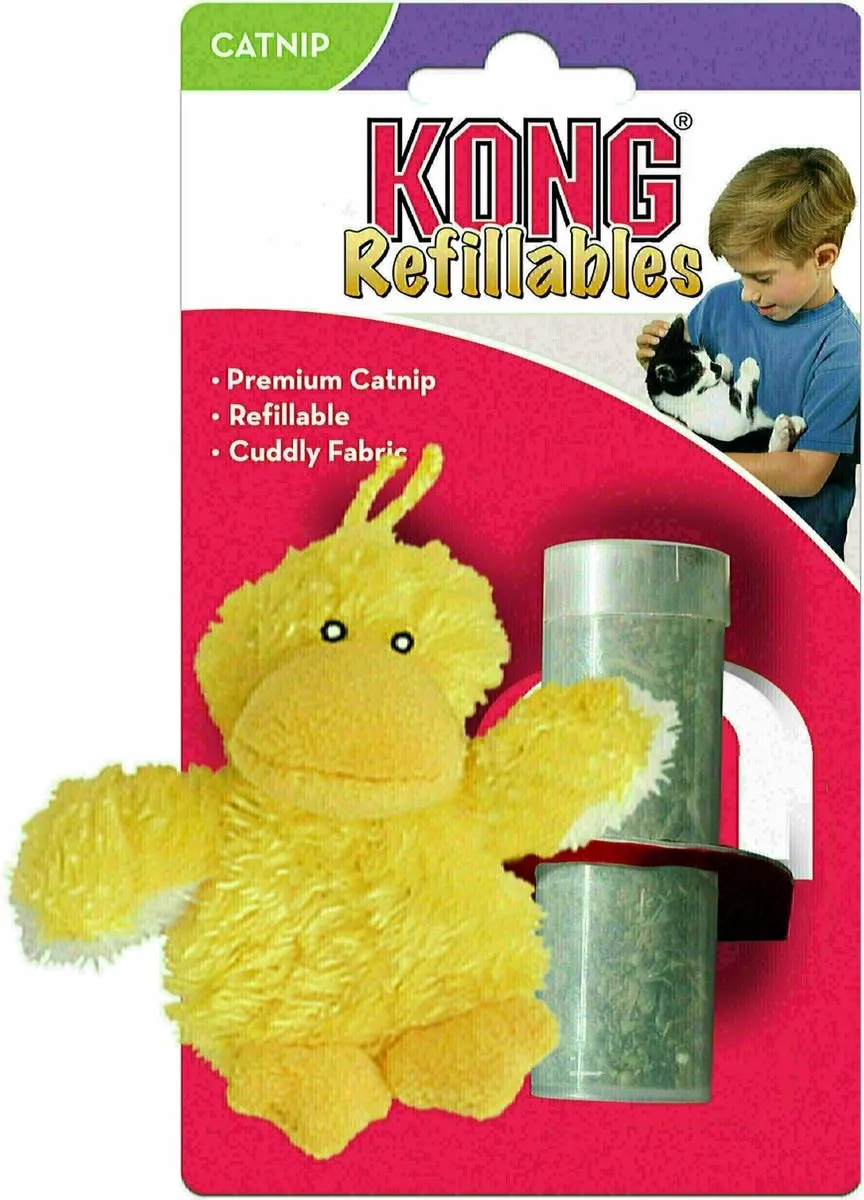 KONG Catnip Eend Kattenkruid - 9cm Geel