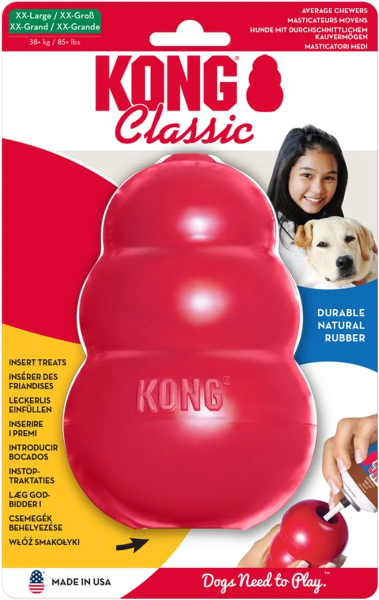 KONG Classic Snackbal Honden - Rubber 15.2cm Rood XXL