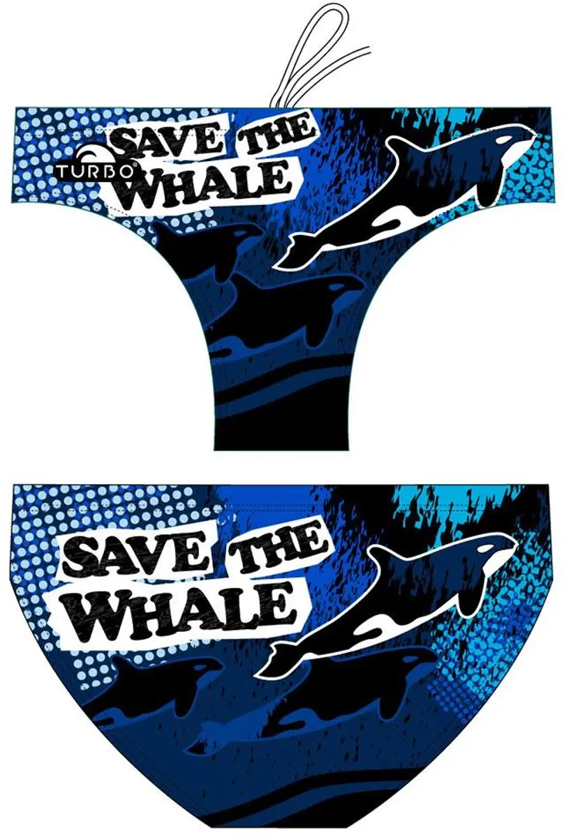 Turbo Save The Whale Zwemslip Blauw 4XL Man