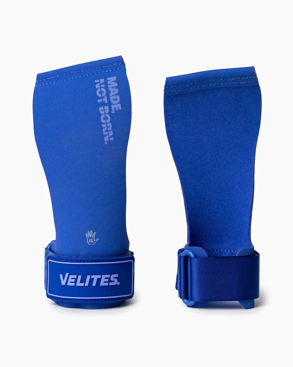Velites All Terrain Hand Grips – CrossFit Handbeschermers – Met & Zonder Chalk – Blue Blue – XL