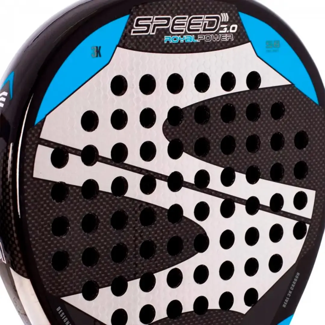 Softee Speed 3.0 Power Padel Racket - Zwart/Blauw - afbeelding 3 van 6