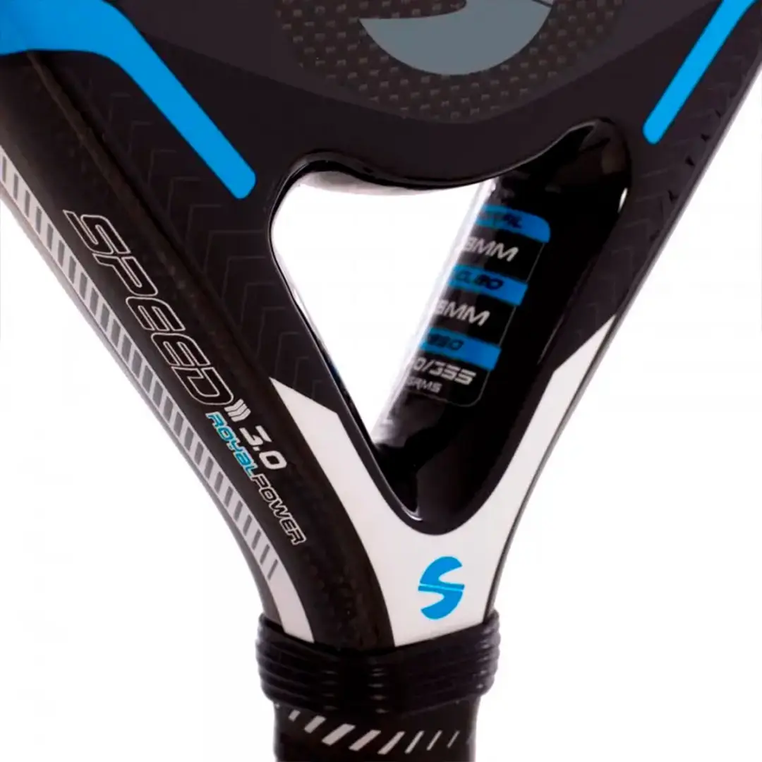 Softee Speed 3.0 Power Padel Racket - Zwart/Blauw - afbeelding 2 van 6