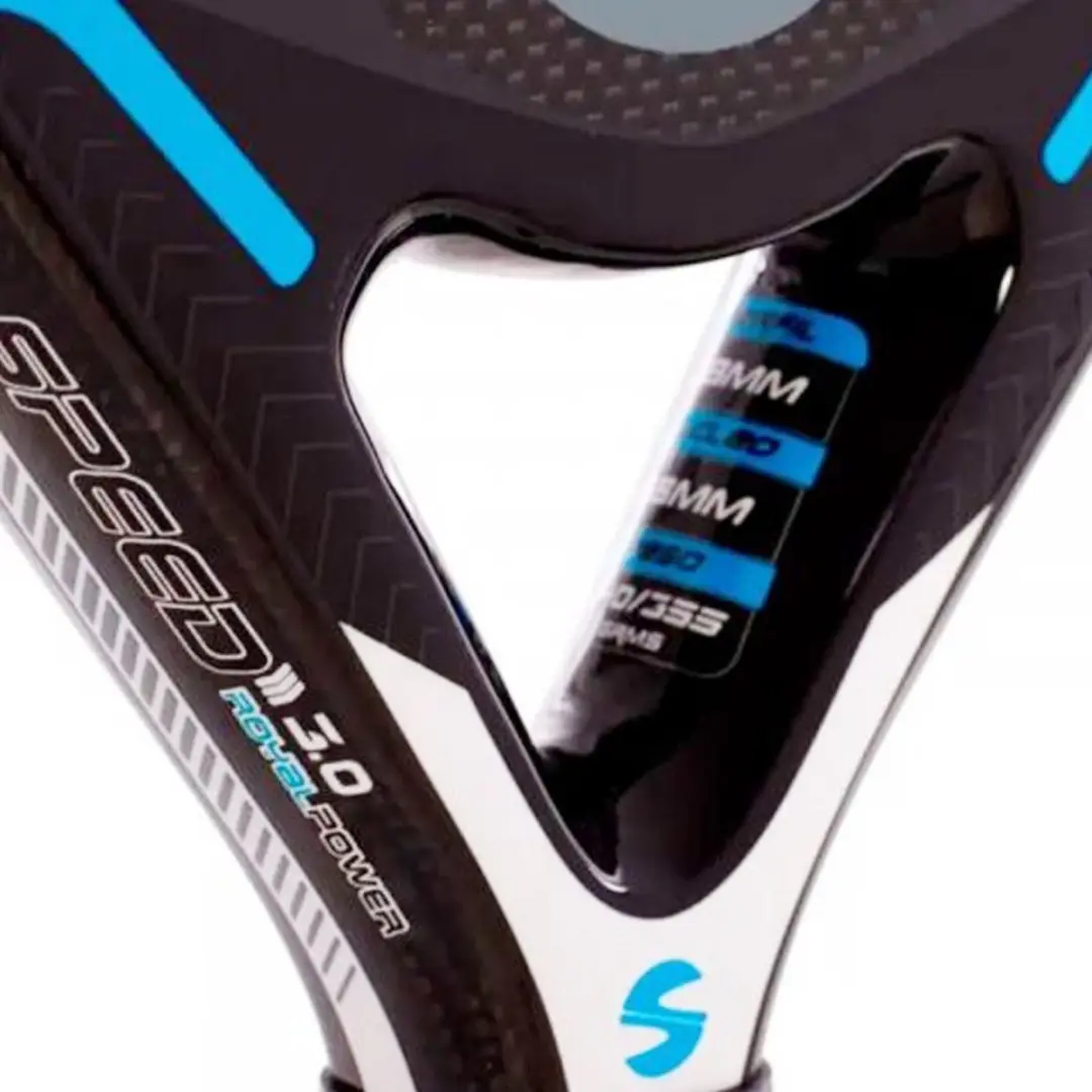 Softee Speed 3.0 Power Padel Racket - Zwart/Blauw - afbeelding 5 van 6